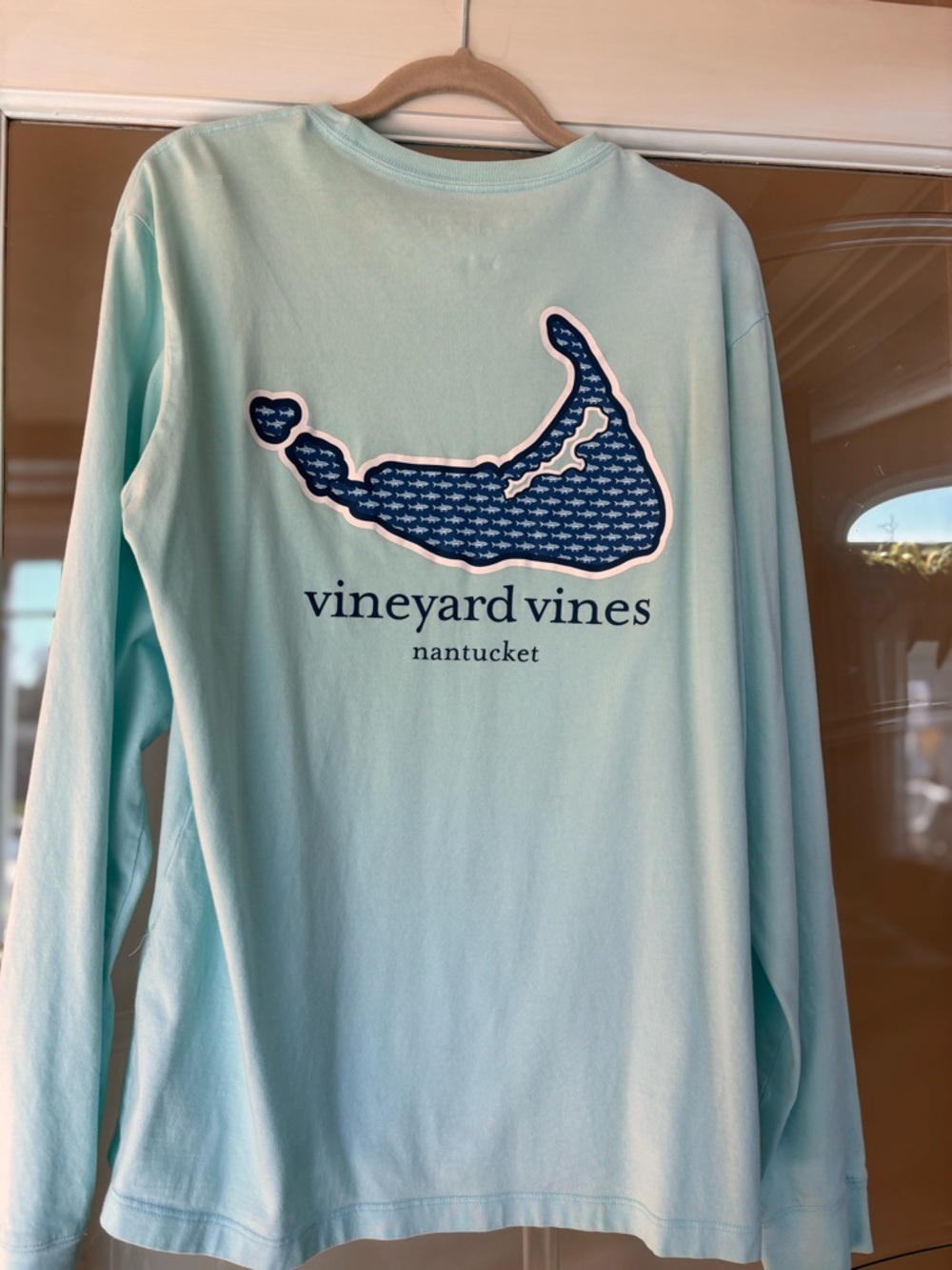 Vineyard Vines Men’s Long-Sleeve Pocket Tee - Mint Aqua - Picture 3 of 4